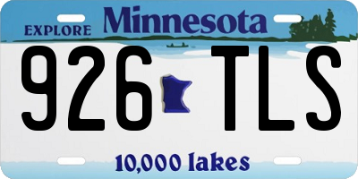 MN license plate 926TLS