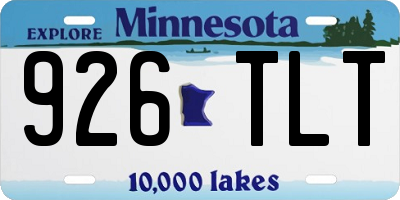 MN license plate 926TLT