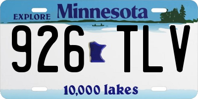 MN license plate 926TLV