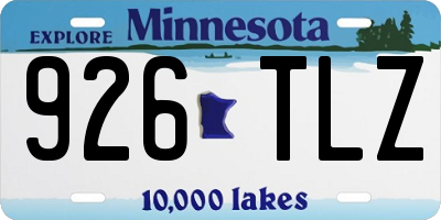 MN license plate 926TLZ