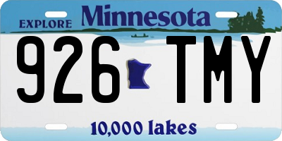MN license plate 926TMY