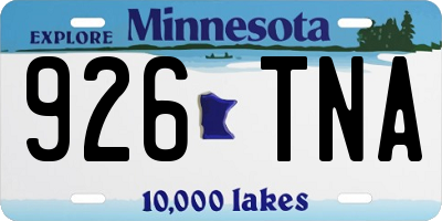 MN license plate 926TNA
