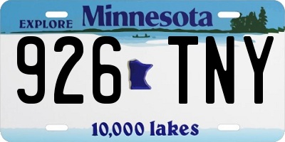 MN license plate 926TNY