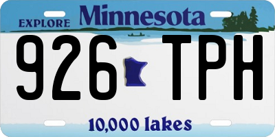MN license plate 926TPH