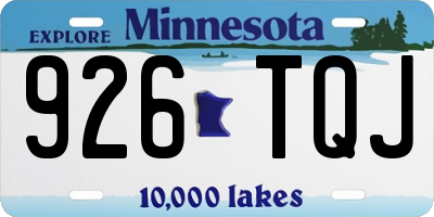 MN license plate 926TQJ