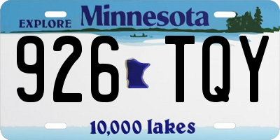 MN license plate 926TQY
