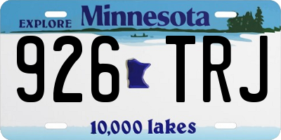 MN license plate 926TRJ