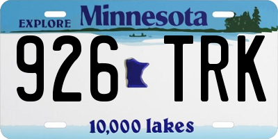 MN license plate 926TRK