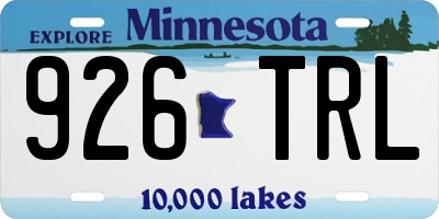 MN license plate 926TRL