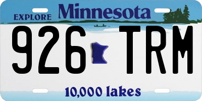 MN license plate 926TRM