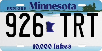 MN license plate 926TRT