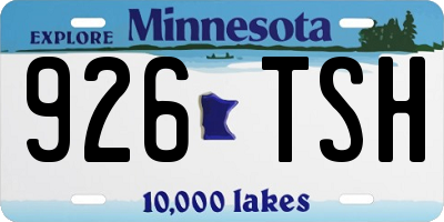 MN license plate 926TSH