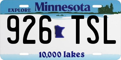 MN license plate 926TSL