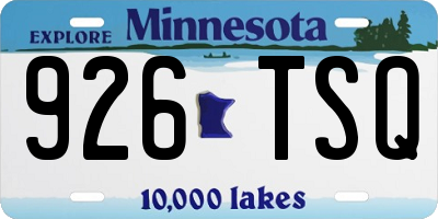 MN license plate 926TSQ