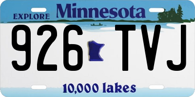MN license plate 926TVJ