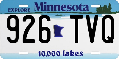 MN license plate 926TVQ