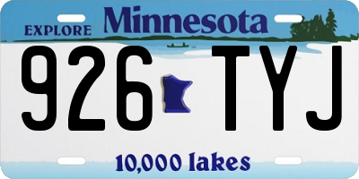 MN license plate 926TYJ