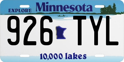 MN license plate 926TYL
