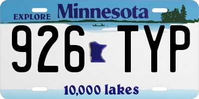 MN license plate 926TYP