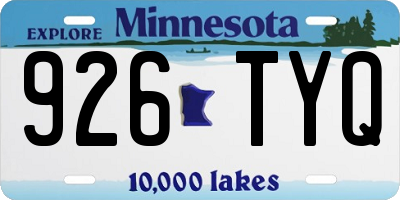 MN license plate 926TYQ