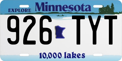 MN license plate 926TYT