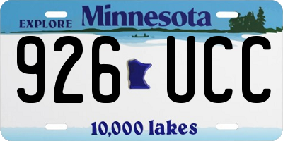 MN license plate 926UCC