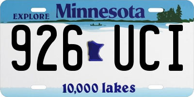 MN license plate 926UCI