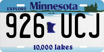 MN license plate 926UCJ