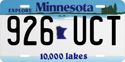 MN license plate 926UCT