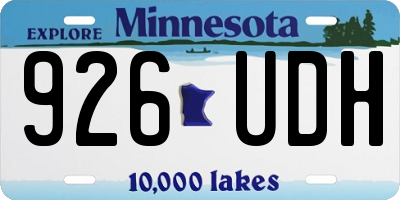 MN license plate 926UDH