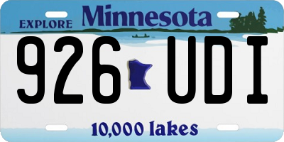 MN license plate 926UDI