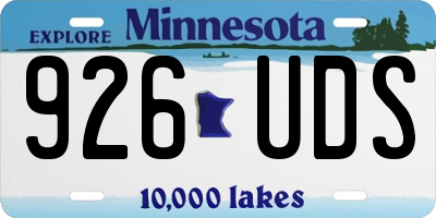 MN license plate 926UDS