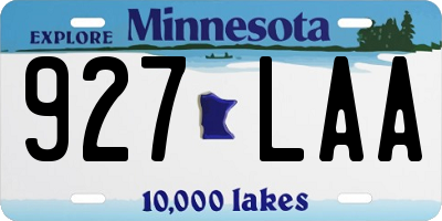 MN license plate 927LAA