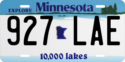 MN license plate 927LAE