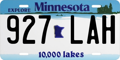 MN license plate 927LAH