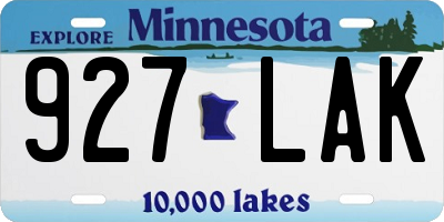 MN license plate 927LAK