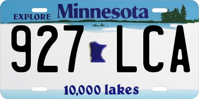 MN license plate 927LCA