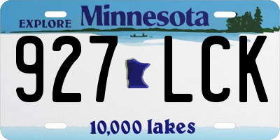 MN license plate 927LCK