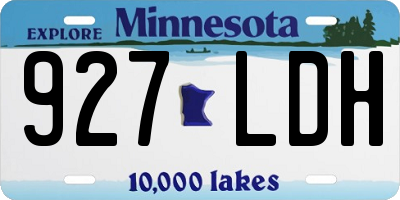 MN license plate 927LDH