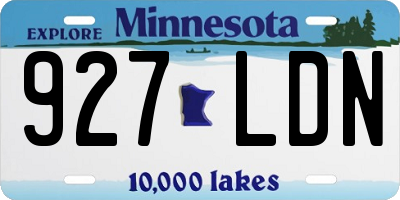 MN license plate 927LDN