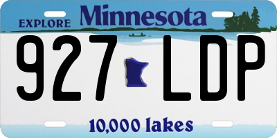 MN license plate 927LDP