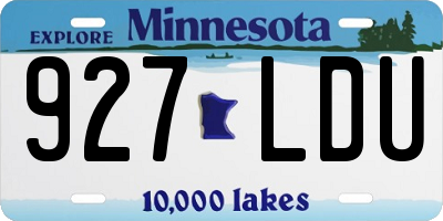MN license plate 927LDU