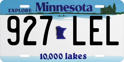 MN license plate 927LEL