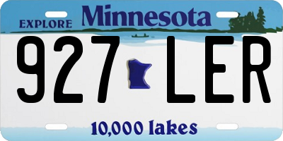 MN license plate 927LER