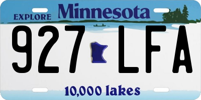 MN license plate 927LFA