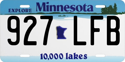MN license plate 927LFB