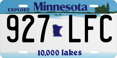 MN license plate 927LFC