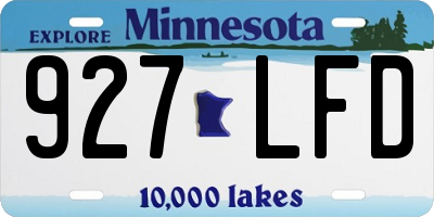 MN license plate 927LFD