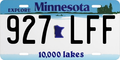 MN license plate 927LFF