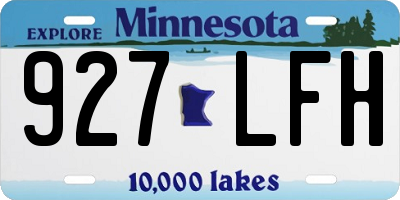 MN license plate 927LFH